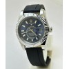 Rolex Sky Dweller Steel Black Rubber Strap Swiss ETA Automatic Watch