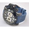 Graham Chronofighter Oversize Blue Rubber Strap Watch