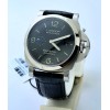 Panerai Marina Steel Black Leather Strap Swiss Automatic Watch