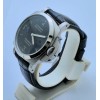 Panerai Marina Steel Black Leather Strap Swiss Automatic Watch