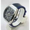 Franck Muller Vanguard Yachting Steel Blue Leather Strap Swiss ETA Automatic Watch