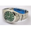 Rolex Oyster Perpetual Green Steel Swiss Automatic Watch