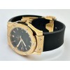 Hublot Vendom Classic Rose Gold Black Rubber Strap Swiss Automatic Watch