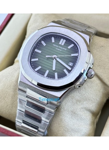 Patek Philippe Nautilus Steel Green Swiss Automatic Watch