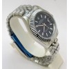 Rolex Date-Just Blue Fluted Motif Swiss Automatic Watch