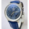 Breitling Navitimer Blue Leather Strap Swiss ETA Valjoux 7750 Automatic Watch