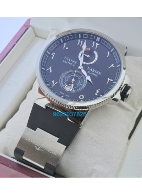 Ulysse Nardin Maxi Marine Chronometer Eastern Arabic Numerals Black Steel Swiss Automatic Watch