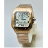 Cartier Santos Horloge Skeleton Rose Gold Watch