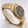 Rolex Sky Dweller Brown Rose Gold Swiss ETA Automatic 7750 Valjoux Movement Watch