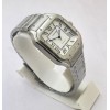 Cartier Santos 100 Steel White Swiss Automatic Ladies Watch
