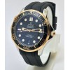 Omega Seamaster 50th Anniversary RG Black Rubber Strap Swiss Automatic Watch