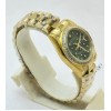 Rolex Datejust Green Floral Diamond Bezel Rose Gold Swiss Automatic Ladies Watch