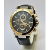 G C GUESS Collection Rose Gold Bezel Leather Strap Watch