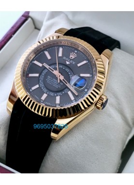 Rolex Sky Dweller Black Dual Tone Swiss ETA Automatic Watch