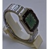 Cartier Santos 100 Green Steel Black Bezel Swiss Automatic Watch