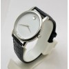 Movado Ultra Slim 2 Steel White Leather Strap Watch