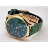 I W C Portuguese Power Reserve Rose Gold Green Leather Strap Swiss Automatic Watch