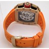 Richard Mille RM11 Rose Gold Orange Rubber Strap Swiss Automatic Watch