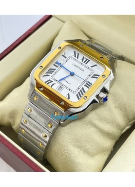 Cartier Santos 100 Dual Tone Swiss Automatic Watch
