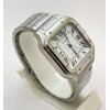 Cartier Santos 100 Steel White Swiss Automatic Watch