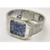 Cartier Santos 100 Steel Blue Swiss Automatic Watch