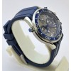 Omega Seamaster Diver Grey Chronograph Blue Rubber Strap Watch