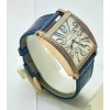 Franck Muller Master Square Diamond Blue Leather Strap Watch