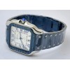 Cartier Santos De Blue PVD White Swiss Automatic Watch